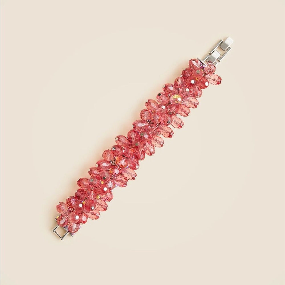 J. Crew Pink Crystal Cluster Bracelet - Picture 5 of 5